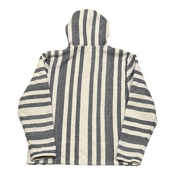 Beach Life By Ladra Stripped Hoodie V-Neck Bojo Style Women's Size Large EUC - Picture 2 of 3